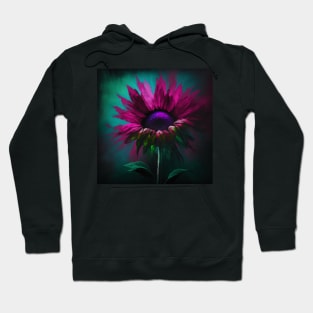 Magenta Flower Sunflower Hoodie